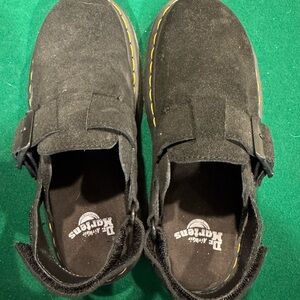 Dr Marten Jorge II suede sling back mules